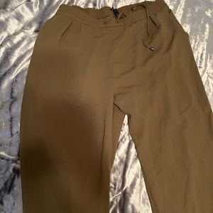 Dress joggers in olive